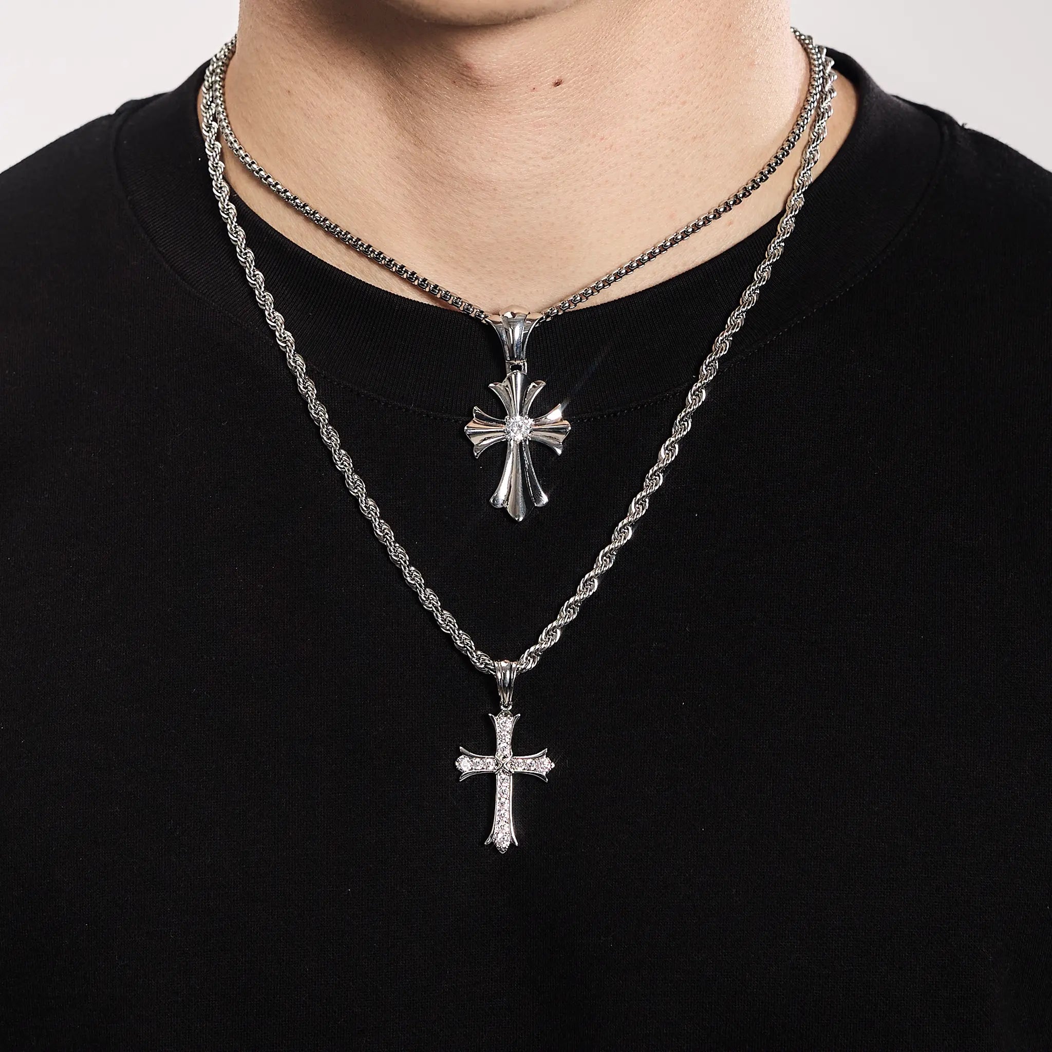 Zawieszka Sharp Cross Prestige – Białe Złoto