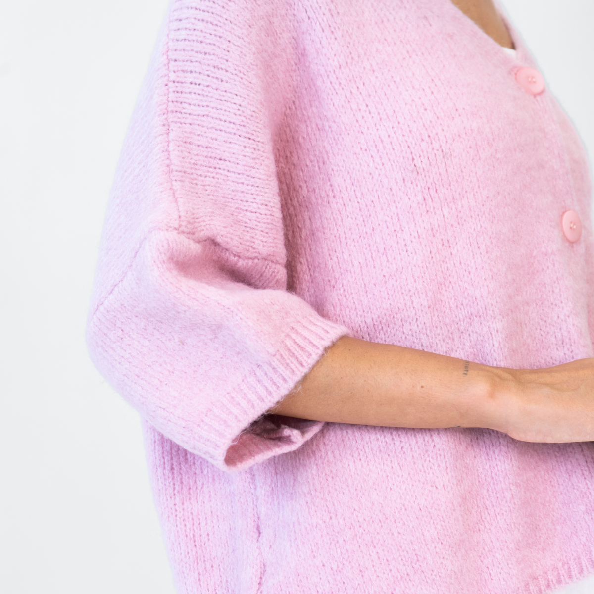 Oversized cardigan with 3/4 sleeves