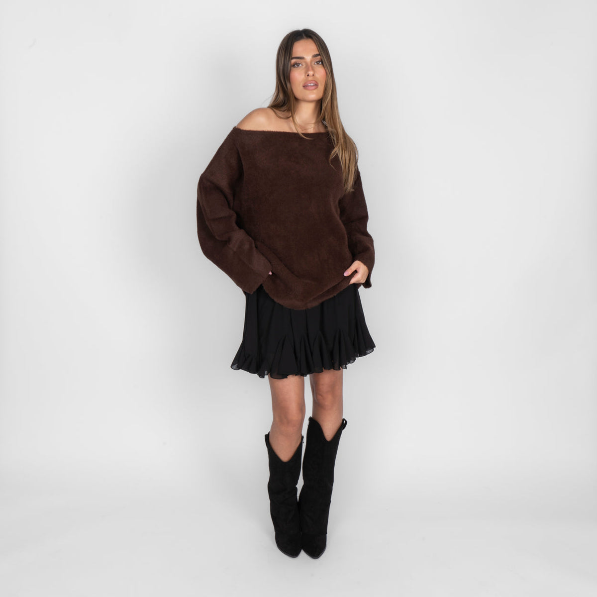 Ultra-Soft Off-Shoulder Knit