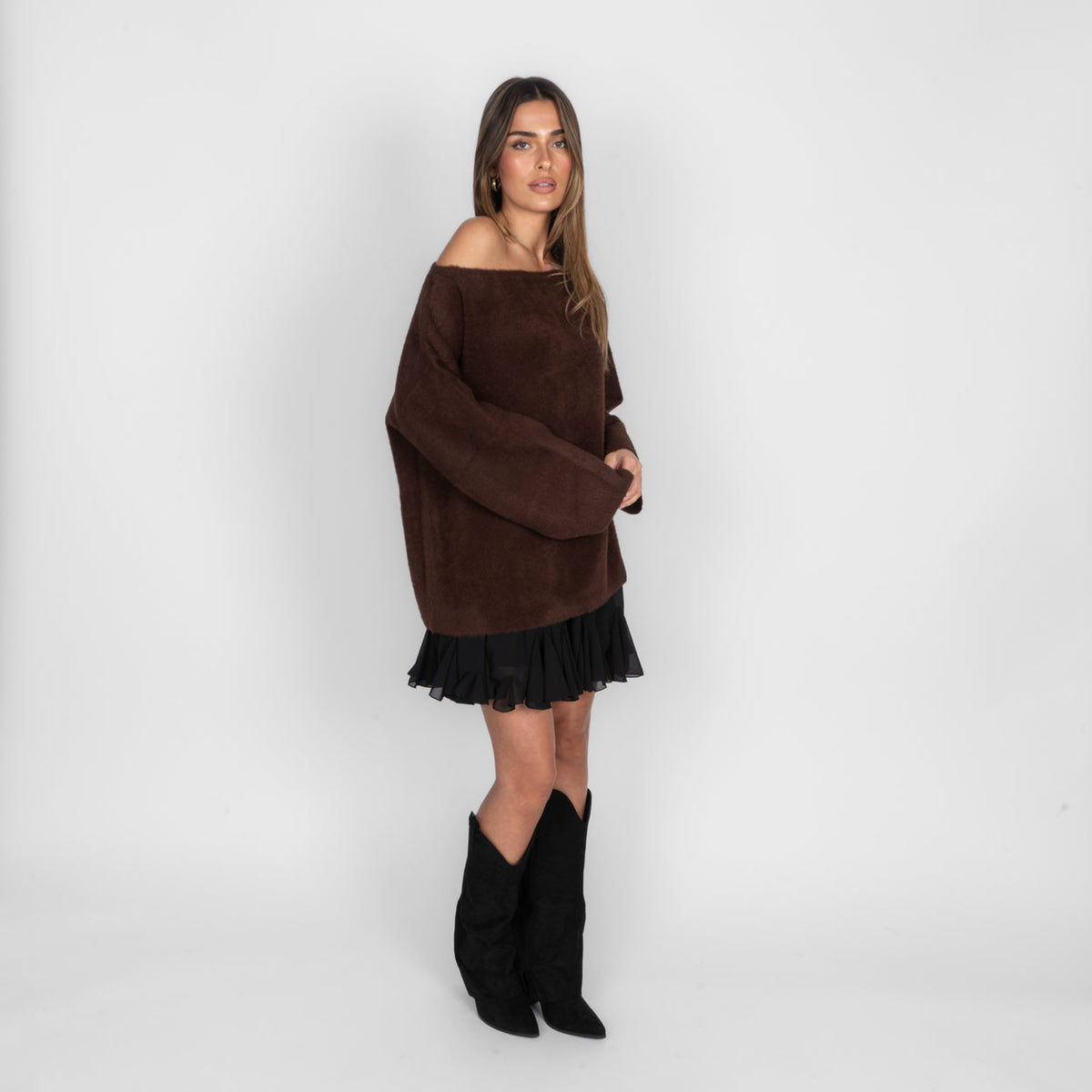 Ultra-Soft Off-Shoulder Knit