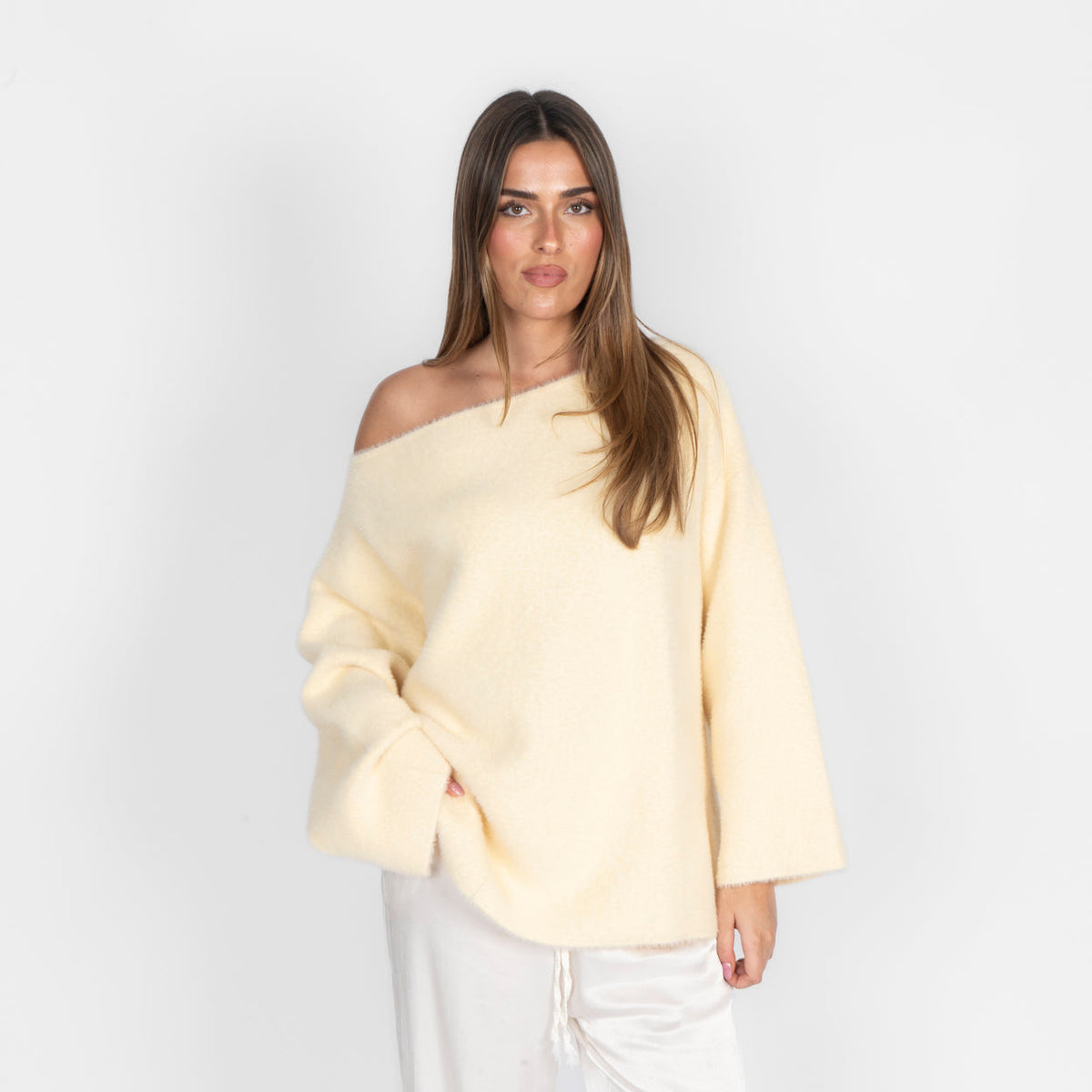 Ultra-Soft Off-Shoulder Knit