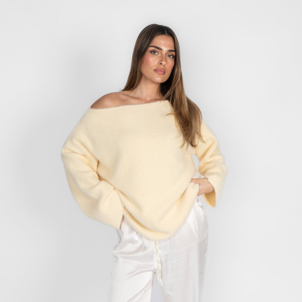 Ultra-Soft Off-Shoulder Knit