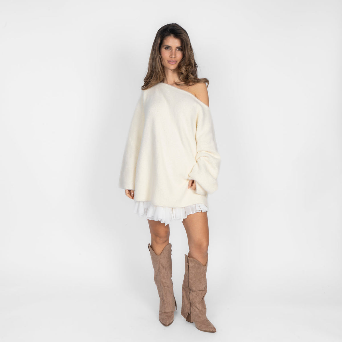 Ultra-Soft Off-Shoulder Knit
